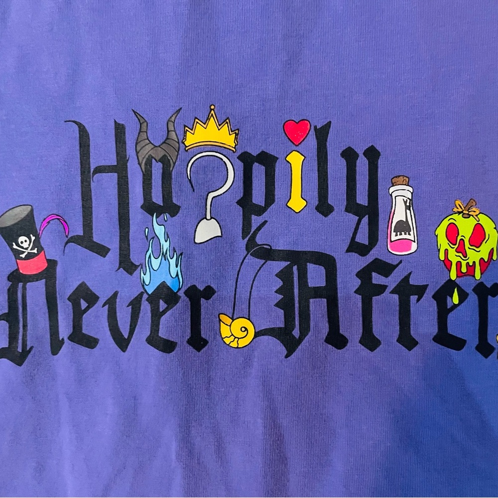 Loungefly Disney Villains Stitch Shoppe Purple'Happily Never After' Tee - Picture 4 of 10